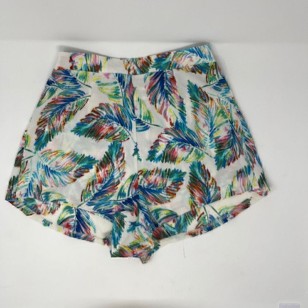 Show Me Your Mumu Womens Multicolor Elastic Waist Summer Tropical Shorts Small